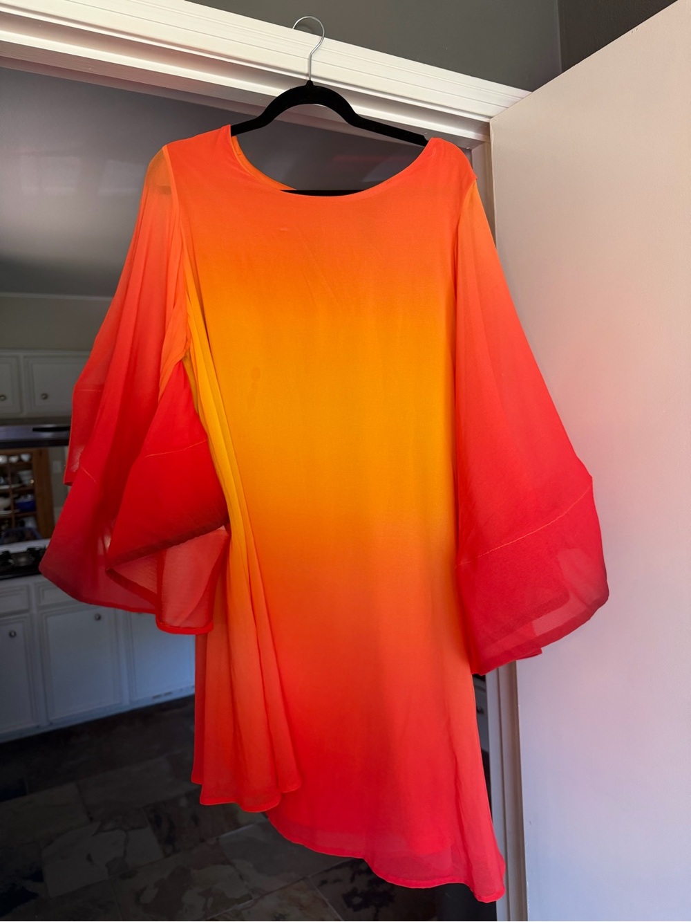 Ashley Stewart Bright Orange Sleeveless Dress